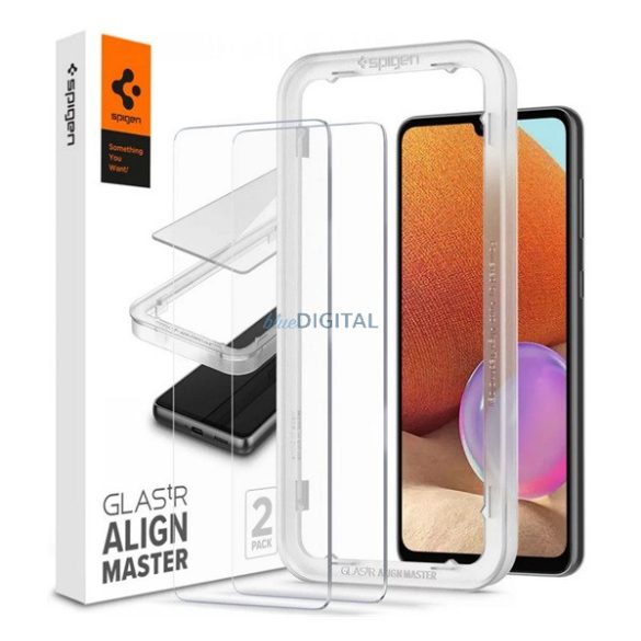 SPIGEN ALM FC képernyővédő üveg 2db (2.5D, ujjlenyomatmentes, extra karcálló, 9H, ultravékony, színkiemelés) ÁTLÁTSZÓ Samsung Galaxy A33 5G (SM-A336)