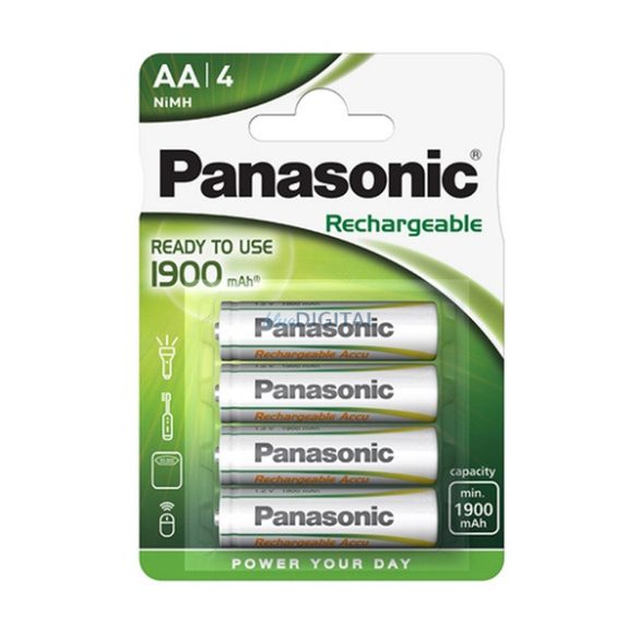 PANASONIC RECHARGEABLE elem (AA, HHR3-MVE, 1.2V, 1900mAh Ni-MH, újratölthető) 4db/csomag