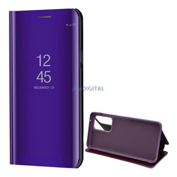 Tok álló (aktív FLIP, oldalra nyíló, asztali tartó funkció, tükrös felület, Mirror View Case) LILA Samsung Galaxy A53 (SM-A536) 5G