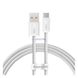   BASEUS DYNAMIC adatkábel (USB - Type-C, 6A, 100W, gyorstöltő, 100cm, cipőfűző) FEHÉR