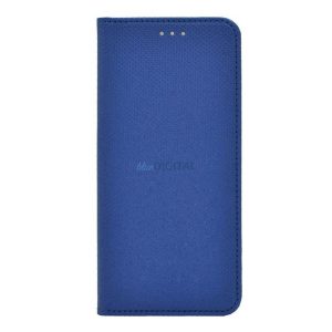 Tok álló, bőr hatású (FLIP, oldalra nyíló, asztali tartó funkció, rombusz minta) SÖTÉTKÉK Xiaomi Redmi 10 5G