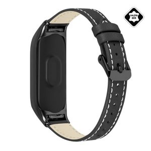 Pótszíj (egyedi méret, valódi bőr) FEKETE Xiaomi Mi Band 7