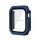 Műanyag keret (BUMPER, ütésálló + kijelzővédő üveg) SÖTÉTKÉK Apple Watch Series SE 40mm
