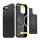 SPIGEN RUGGED ARMOR szilikon telefonvédő (közepesen ütésálló, légpárnás sarok, karbon minta) FEKETE Apple iPhone 14 Pro