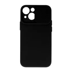  Szilikon telefonvédő (matt, mikrofiber plüss belső, kamera védelem) FEKETE Apple iPhone 12 Pro