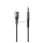 AWEI CL-116L audió kábel (3.5mm jack - lightning, 100cm, cipőfűző) FEKETE