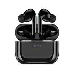   AWEI T29 bluetooth fülhallgató SZTEREO (v5.0, TWS, aktív zajszűrő, vízálló + töltőtok) FEKETE