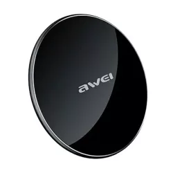   AWEI W8 asztali töltő (10W, gyorstöltő, wireless, ultravékony) FEKETE