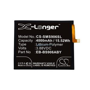 CAMERON SINO Li-Polymer akku (3.88V/4000mAh, Samsung EB-BS906ABY kompatibilis) FEKETE Samsung Galaxy S22 Plus 5G (SM-S906)