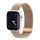DUX DUCIS pótszíj (egyedi méret, alumínium, milánói, mágneses zár) ARANY Apple Watch Series 7 41mm, Apple Watch Series 3 38mm, Apple Watch Series 2 38mm, Apple Watch Series 5 40mm, Apple Watch