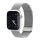 DUX DUCIS pótszíj (egyedi méret, nagy, alumínium, milánói, mágneses) EZÜST Apple Watch Series SE 44mm, Apple Watch Series 2 42mm, Apple Watch Series 3 42mm, Apple Watch Series 4 44mm, Apple Watch Series 5 44mm, Apple Watch Series 6 44mm, Apple W