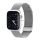 DUX DUCIS pótszíj (egyedi méret, alumínium, milánói, mágneses zár) EZÜST Apple Watch Series 3 42mm, Apple Watch Series 4 44mm, Apple Watch Series SE 44mm, Apple Watch Series 5 44mm, Apple Wat