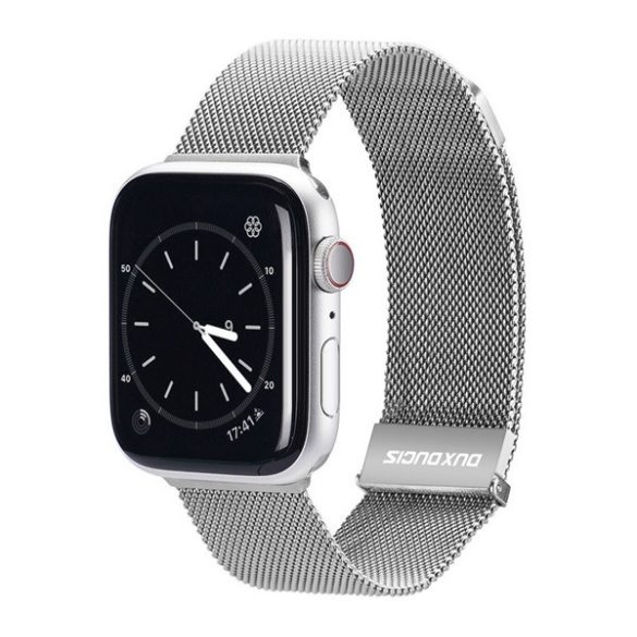 DUX DUCIS pótszíj (egyedi méret, kicsi, alumínium, milánói, mágneses) EZÜST Apple Watch Series SE 40mm, Apple Watch Series 2 38mm, Apple Watch Series 3 38mm, Apple Watch Series 4 40mm, Apple Watch Series 5 40mm, Apple Watch Series 6 40mm, Apple W