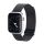 DUX DUCIS pótszíj (egyedi méret, nagy, alumínium, milánói, mágneses) FEKETE Apple Watch Series SE 44mm, Apple Watch Series 2 42mm, Apple Watch Series 3 42mm, Apple Watch Series 4 44mm, Apple Watch Series 5 44mm, Apple Watch Series 6 44mm, Apple W