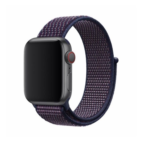 DEVIA DELUXE SPORT3 pótszíj (egyedi méret, kicsi, textil, állítható) INDIGÓKÉK Apple Watch Series SE 2 40mm, Watch Series 9 41mm, Watch Series 8 41mm