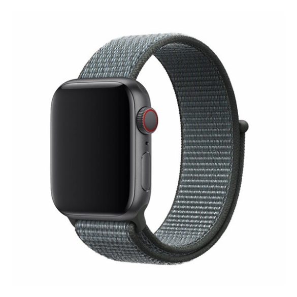 DEVIA DELUXE SPORT3 pótszíj (egyedi méret, nagy, textil, állítható) SÖTÉTSZÜRKE Apple Watch Series 1 42mm, Apple Watch Series 2 42mm, Apple Watch Series 3 42mm, Apple Watch Series 4 44mm, Apple Watch Series 5 44mm, Apple Watch Series 6 44mm, Apple Wa