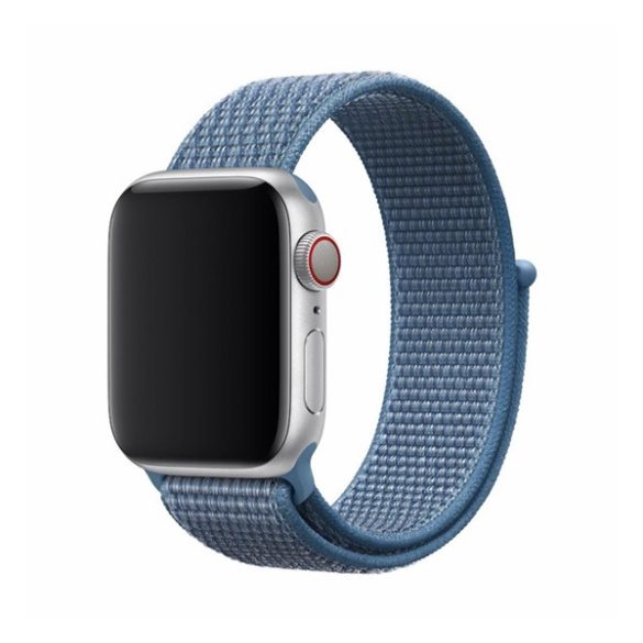 DEVIA DELUXE SPORT3 pótszíj (egyedi méret, nagy, textil, állítható) VILÁGOSKÉK Apple Watch Series 4 44mm, Apple Watch Series 5 44mm, Apple Watch Series 6 44mm, Apple Watch Series SE 44mm, Apple Watch Series 1 42mm, Apple Watch Series 2 42mm, Apple W