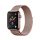 DEVIA ELEGANT pótszíj (egyedi méret, kicsi, fém, milánói szíj, mágneses) ROZÉARANY Apple Watch Series 2 38mm, Apple Watch Series 4 40mm, Apple Watch Series 5 40mm, Apple Watch Series 6 40mm, Apple Watch Series SE 40mm, Apple Watch Series 3 38mm, Appl