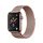 DEVIA ELEGANT pótszíj (egyedi méret, fém, milánói szíj, mágneses zár) ROZÉARANY Apple Watch Series 1 42mm, Apple Watch Series 2 42mm, Apple Watch Series 3 42mm, Apple Watch Series 4 44mm, Ap