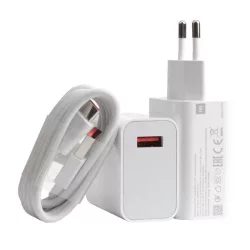   XIAOMI hálózati töltő USB aljzat (33W, PD gyorstöltő 3.0 + Type-C kábel) FEHÉR