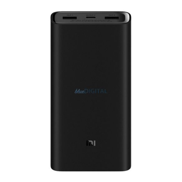XIAOMI POWERBANK 3 vésztöltő 2 USB+Type-C aljzat (20000mAh, 50W, gyorstöltő) FEKETE