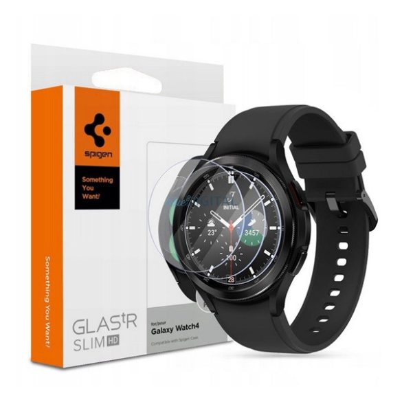 SPIGEN TR SLIM HD kijelzővédő üveg 3db (2.5D lekerekített szél, 9H) ÁTLÁTSZÓ Samsung Galaxy Watch 4 Classic 42 mm (SM-R880)