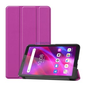 Tok álló, bőr hatású (FLIP, oldalra nyíló, TRIFOLD, asztali tartó) LILA Lenovo Tab M7 (TB-7306F) Gen3, Lenovo Tab M7 (TB-7305F) Gen2