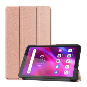 Tok álló, bőr hatású (FLIP, oldalra nyíló, TRIFOLD, asztali tartó) ROZÉARANY Lenovo Tab M7 (TB-7305F) Gen2, Lenovo Tab M7 (TB-7306F) Gen3