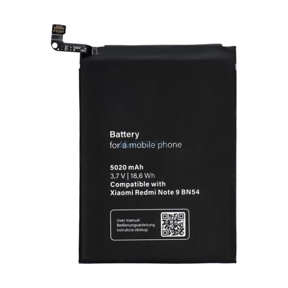 Akku 5020 mAh LI-Polymer (BN54 kompatibilis) Xiaomi Redmi Note 9 (10X 4G)