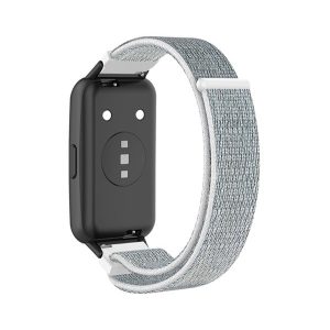 Pótszíj (egyedi méret, nylon, tépőzáras, légáteresztő) EZÜST Huawei Band 7, Honor Band 7