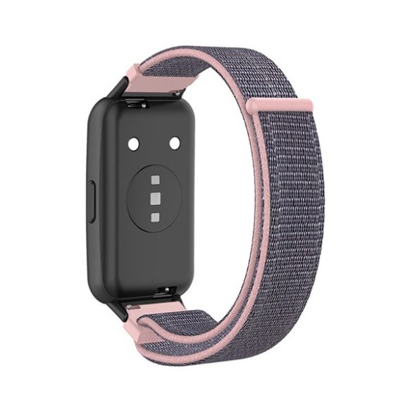 Pótszíj (egyedi méret, nylon, tépőzáras, légáteresztő) RÓZSASZÍN Huawei Band 7, Honor Band 7