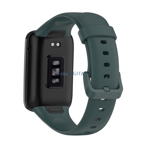 Pótszíj (egyedi méret, szilikon, állítható) SÖTÉTZÖLD Xiaomi Mi Band 7 Pro