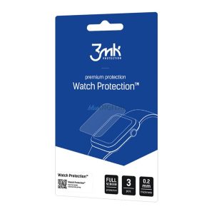 3MK WATCH PROTECTION kijelzővédő fólia 3db (full screen, íves részre, öntapadó, ultravékony, 0.2mm, PET) ÁTLÁTSZÓ Samsung Galaxy Watch 4 40 mm (SM-R860)