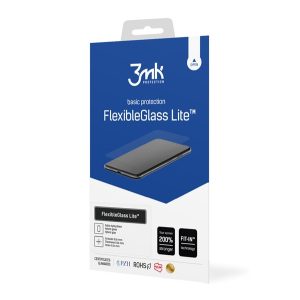 3MK FLEXIBLE GLASS LITE képernyővédő üveg (2.5D, flexibilis, lekerekített szél, ultravékony, 0.16mm, 6H) ÁTLÁTSZÓ Apple iPhone 13 Pro, Apple iPhone 13