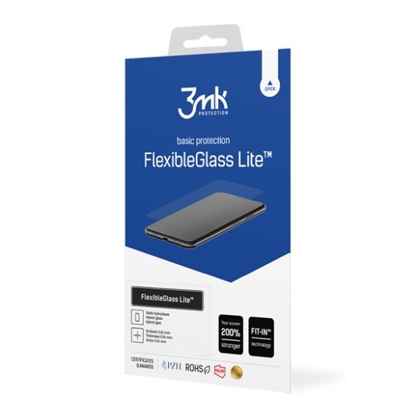 3MK FLEXIBLE GLASS LITE képernyővédő üveg (2.5D, flexibilis, lekerekített szél, ultravékony, 0.16mm, 6H) ÁTLÁTSZÓ Apple iPhone 13 Pro, Apple iPhone 13