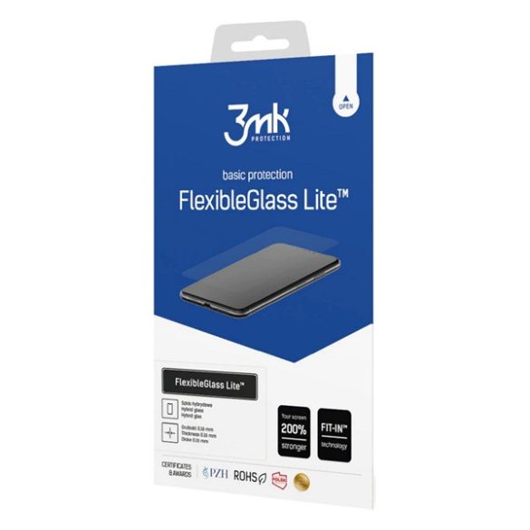 3MK FLEXIBLE GLASS LITE képernyővédő üveg (2.5D, flexibilis, lekerekített szél, ultravékony, 0.16mm, 6H) ÁTLÁTSZÓ Huawei P Smart (2021)