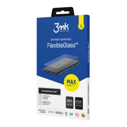   3MK FLEXIBLE GLASS MAX képernyővédő üveg (2.5D, flexibilis, lekerekített szél, ultravékony, 0.2mm, 7H) FEKETE Apple iPhone 14 Pro Max