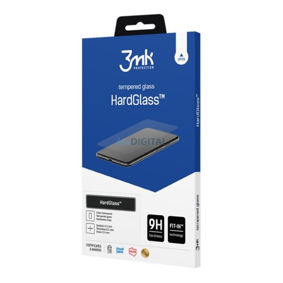 3MK HARD GLASS képernyővédő üveg (2.5D, lekerekített szél, karcálló, 0.3mm, 9H) ÁTLÁTSZÓ Samsung Galaxy A40 (SM-A405F)