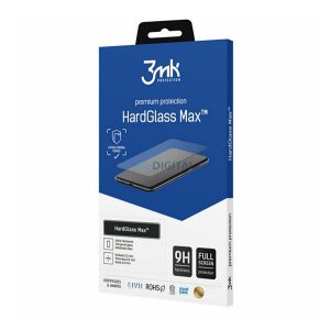 3MK HARD GLASS MAX képernyővédő üveg (3D full cover, íves, ujjlenyomat mentes, karcálló, tok barát 0.3mm, 9H) FEKETE Huawei P50 Pro