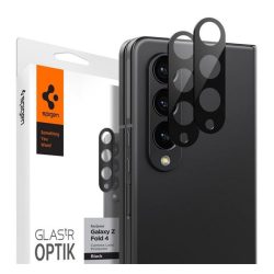   SPIGEN OPTIK kameravédő üveg 2db (lekerekített szél, karcálló, 9H) FEKETE Samsung Galaxy Z Fold4 5G (SM-F936)