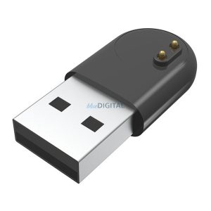 USB töltő (mágneses csatlakozás, okosóra töltés) FEKETE Xiaomi Mi Band 5, Xiaomi Mi Band 6 , Xiaomi Mi Band 7