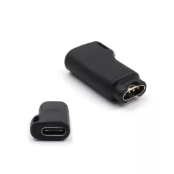   Töltő adapter (Type-C aljzat – Garmin) FEKETE Garmin Approach S12, Garmin Approach S40, Garmin Approach S42, Garmin Epix (Gen2), Garmin Fenix 3 HR, Garmin Fenix 5S, Garmin Fenix 5S Plus, Garmin Fe