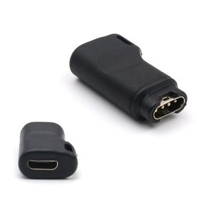 Töltő adapter (microUSB aljzat – Garmin) FEKETE Garmin Approach S12, Garmin Approach S40, Garmin Approach S42, Garmin Epix (Gen2), Garmin Fenix 3 HR, Garmin Fenix 5S, Garmin Fenix 5S Plus, Garmin 