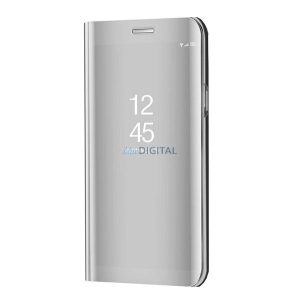 Tok álló (aktív flip, oldalra nyíló, asztali tartó funkció, tükrös felület, Mirror View Case) EZÜST Samsung Galaxy A21 (SM-A210F)