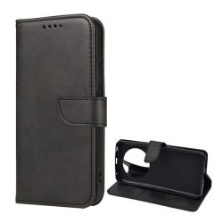   Tok álló, bőr hatású (FLIP, oldalra nyíló, asztali tartó funkció, prémium) FEKETE Honor Magic4 Pro