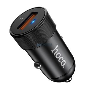 HOCO Z32A autós töltő USB aljzat (18W, PD gyorstöltő 3.0, LED jelzés) FEKETE