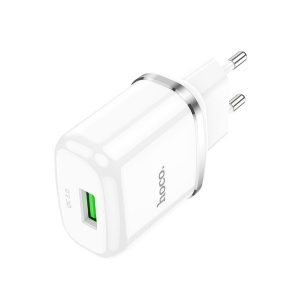 HOCO N3 hálózati töltő USB aljzat (18W, gyorstöltő 3.0) FEHÉR