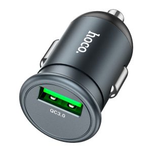 HOCO Z43 autós töltő USB aljzat (18W, gyorstöltő 3.0) SZÜRKE