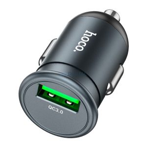HOCO Z43 autós töltő USB aljzat (18W, gyorstöltő 3.0) SZÜRKE