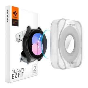 SPIGEN EZ FIT képernyővédő üveg 2db (2.5D, tokbarát, ultravékony, 0.2mm, 9H + segédkeret) ÁTLÁTSZÓ Samsung Galaxy Watch 4 eSIM 40mm (SM-R865), Samsung Galaxy Watch 4 40 mm (SM-R860), Samsun